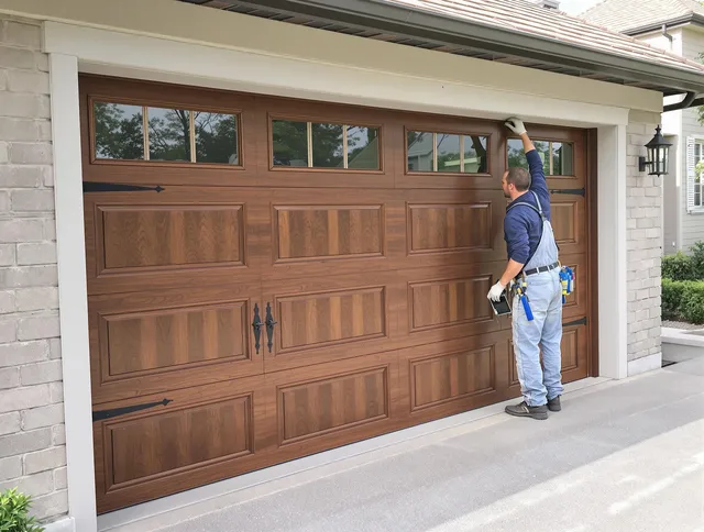 Custom garage door showcase by New Albany Garage Door Repair in New Albany