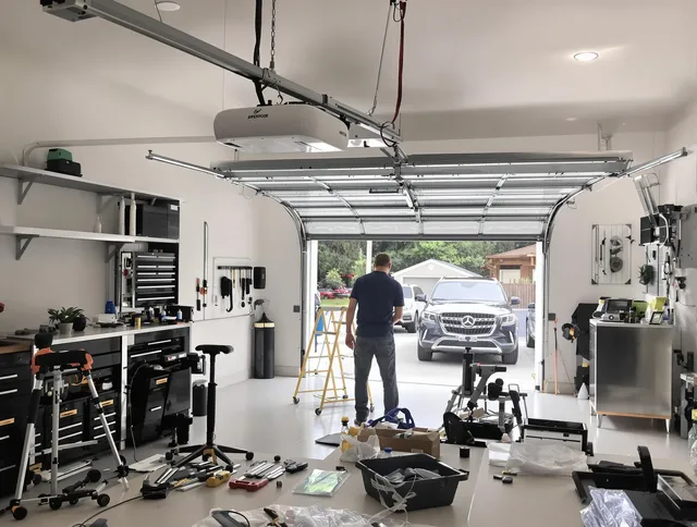Garage door opener installation by New Albany Garage Door Repair in New Albany