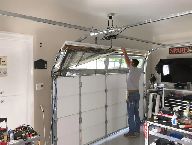Garage door section replacement by New Albany Garage Door Repair in New Albany